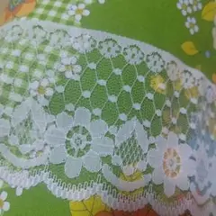 レトロ花モチーフケミカルレース