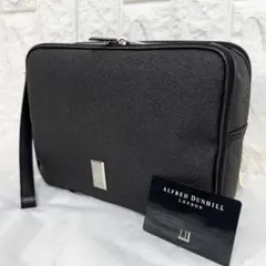 未使用/dunhill ダンヒル　セカンドバッグ　クラッチバッグ　PVC 黒