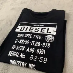 DIESEL プリント Tシャツ 黒 半袖