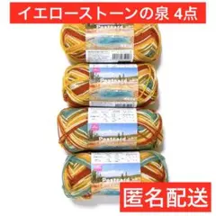 イエローストーンの泉　4個　25A　匿名送　ダイソー　毛糸　ポストカード　378