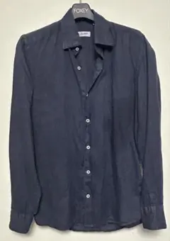 リネン　GLANSHIRT グランシャツ　長袖シャツ　37 麻　ダメージ加工