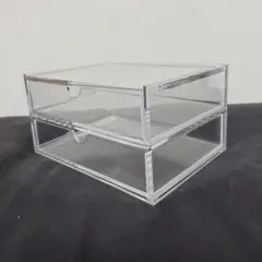 無印良品 重なるアクリルケース2段フタ付引出