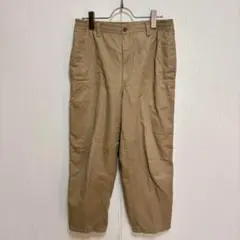 ●裏起毛　チノパン　メンズカジュアル（M）ベージュ系　保温性　アウトドア