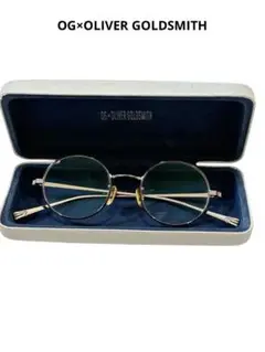 OG×OLIVER GOLDSMITH メガネ ラウンドフレーム ネイビー