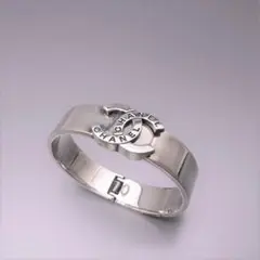 本物良品/レア品■シャネル■ココマーク/ブレスレット/バングル/シルバーカラー
