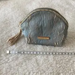 ゴールドマチエール　ポーチ　S ブルー　Francfranc