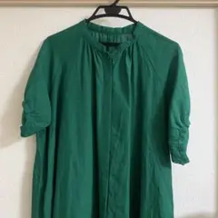 グリーン 半袖ワンピース サイズ3