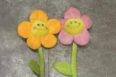 花形ぬいぐるみセット（オレンジ・ピンク）