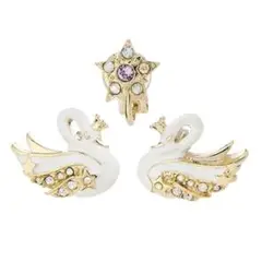 ANNA SUI イヤリング ドリーミンスワン スワン&スター 新品 レア