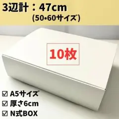 《宅配60サイズ》N式ダンボール：白 (10枚)
