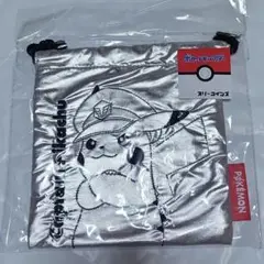 3COINS　スリーコインズ　シルバー　巾着 ポケモン　ピカチュウ