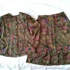 ノーブランド 花柄 セットアップ 夏服 上下