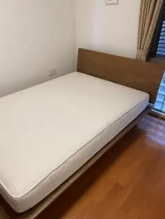 大人気!無印良品 ウォールナット材 ダブルベッド