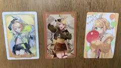 鏡音リン　初音ミク　ウエハースカード 3枚セット