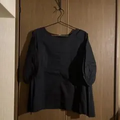 studioCLIP コットンブラウス(ブラック)