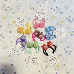 キラキラ　ラブブ　ヘアゴム　7種14本セット　子供　キッズ　LABUBU