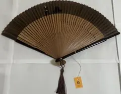 高級絹(シルク) 扇子　鷹の絵柄　未使用品