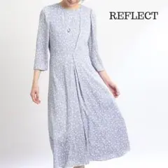 新品✨ REFLECT 小花柄 フィット&フレアワンピース 美シルエット S