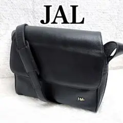 希少品✨JAL 日本航空　ワンショルダーバッグ　ブラック　本革　非売品