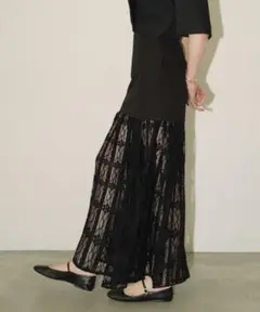CLANE 2WAY LACE LAYERED SKIRT
