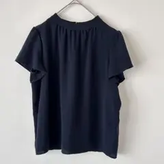 アーヴェヴェ 半袖ブラウス 袖フリル 裏地あり ビジネス オフィス服 上品 女性