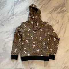 ゆ*え様 COACH×PEANUTS　スヌーピー柄ブラウンパーカー【オークション ゆ*え様 COACH×PEANUTS スヌーピー柄ブラウンパーカー