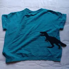 恐竜プリント ターコイズ Tシャツ 120