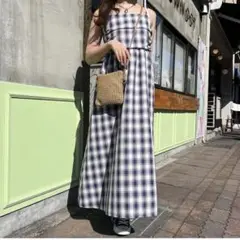 しまむら　Rafraf チェック柄ワンピース