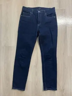 UNIQLO ストレッチスリムストレートジーンズ 27(68.5cm) ネイビー