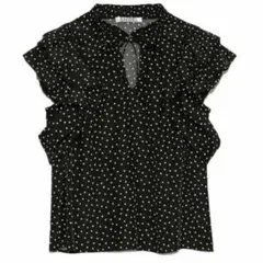 SNIDEL ドット柄ショートスリーブブラウス