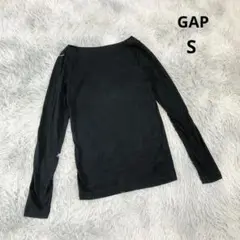 【ギャップ】長袖カットソー (Ｓ) 黒 ボートネック モダンＴシャツ