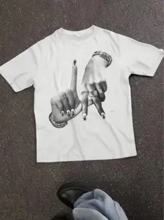 Y2Kスタイル カジュアル グラフィック 半袖 Tシャツ ホワイト