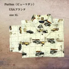 PuritanピューリタンUSAブランド90～2000年ベージュXL車柄F609