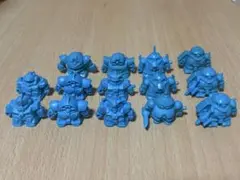 SDガンダム　水色レアカラーセット　ガン消し　当時物