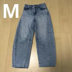 GU ライトブルー ワイドレッグデニム