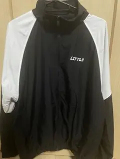 LITTLE ナイロンジャケット ブラック/ホワイト