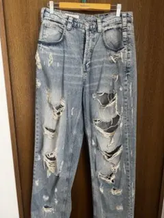 ZARA ダメージ加工 ストレートジーンズ USA 31サイズ