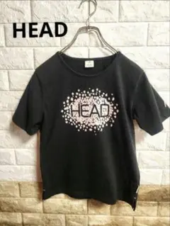 HEAD ブラック 半袖Tシャツ