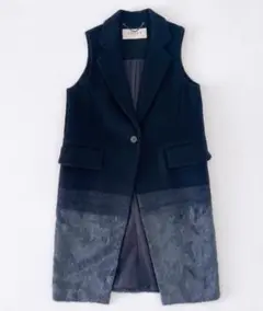 美品 ADORE アドーア ロングジレ グラデーションコート ロングコート 36