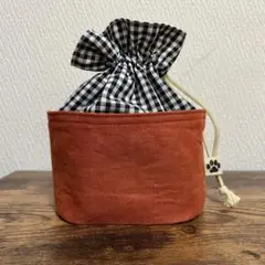 秋色小さなマチあり巾着＊ハンドメイド
