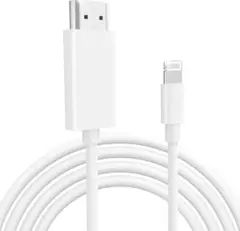 ⭐︎ iPhone HDMI 変換ケーブル 2M ライトニング ケーブル ホワイト