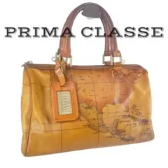 【美品】 PRIMA CLASSEプリマクラッセ ハンドバッグ 地図柄