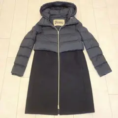 【高島屋購入品】HERNO(ヘルノ) ウール 切替 ダウンコート サイズ40