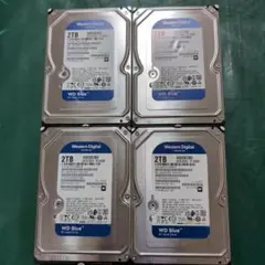 【新古品使用時間10時間以内】HDD 2TB 3.5インチ✕４個