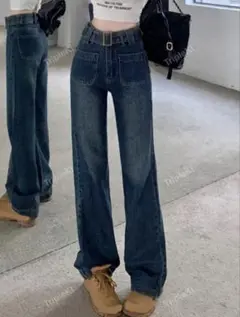 【SHEIN】オーバーサイズデニムパンツ Sサイズ