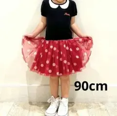 90cm Gap×ディズニー ミニーマウス 半袖チュール ドッキングワンピース