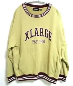 XLARGE エクストララージ リブ クルーネック スウェット☆ポケットあり