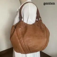 ◇ genten ゲンテン レザートートバッグ ブラウン ◇