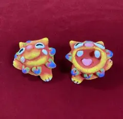 米子焼ちゅーうがなびら　赤　シーサー Sサイズ 沖縄 魔除け