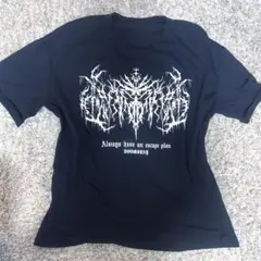 地雷 サブカル 半袖Tシャツ 黒 SHEIN